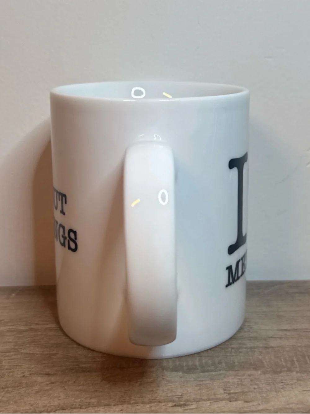 I Love Meetings Mug Ceramic Coffee Cup Funny Office Work Coworker Gift White